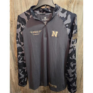 Colosseum Nebraska Huskers OHT Military Gray Camo Pullover L/S Shirt Size Lrg